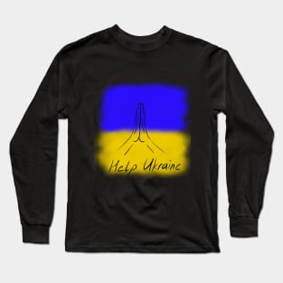 Help Ukraine Ukraine Flag Long Sleeve T-Shirt